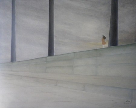 Solitude huile sur toile  80/100 cm